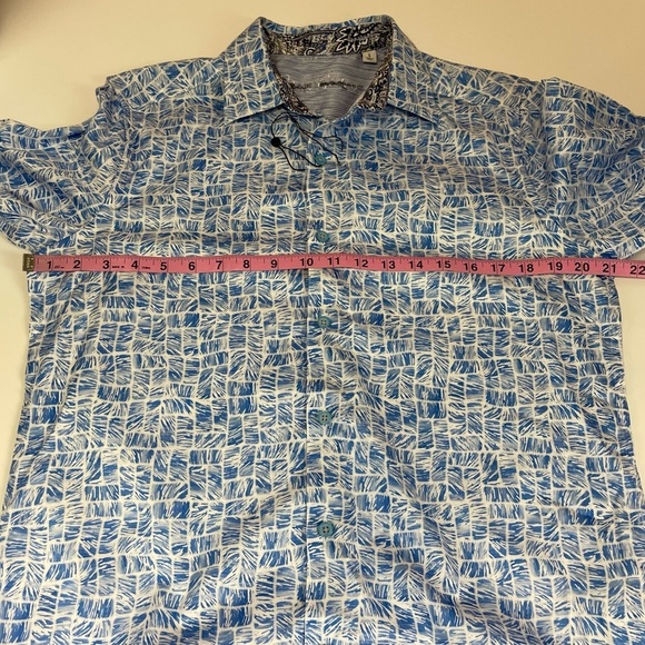 NWT Robert Graham Shirt Mens Small Button Up Light Blue Edens Classic - Picture 8 of 10